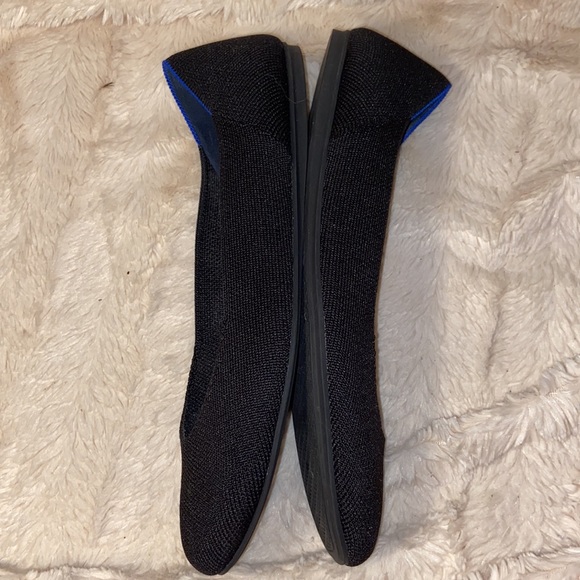 Like new Rothy's The Square Solid Black Blue Halo - Picture 8 of 11